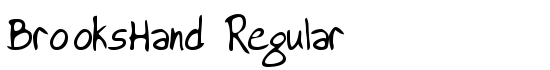 BrooksHand Regular - Download Thousands of Free Fonts at FontZone.net
