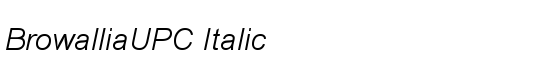 BrowalliaUPC Italic - Download Thousands of Free Fonts at FontZone.net