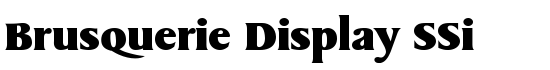 Brusquerie Display SSi - Download Thousands of Free Fonts at FontZone.net