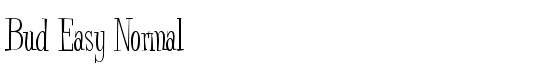 Bud Easy Normal - Download Thousands of Free Fonts at FontZone.net