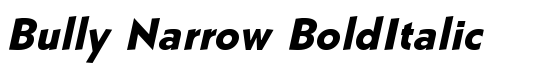 Bully Narrow BoldItalic - Download Thousands of Free Fonts at FontZone.net