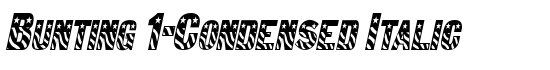 Bunting 1-Condensed Italic - Download Thousands of Free Fonts at FontZone.net