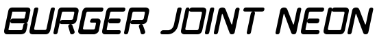 Burger Joint Neon Italic JL - Download Thousands of Free Fonts at FontZone.net