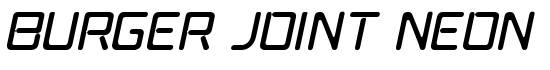 Burger Joint Neon Light It. JL - Download Thousands of Free Fonts at FontZone.net