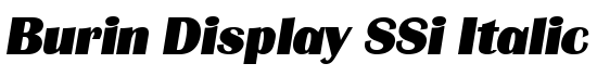 Burin Display SSi Italic - Download Thousands of Free Fonts at FontZone.net