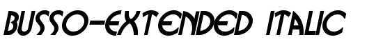 Busso-Extended Italic - Download Thousands of Free Fonts at FontZone.net