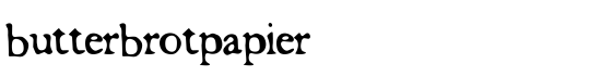 butterbrotpapier - Download Thousands of Free Fonts at FontZone.net