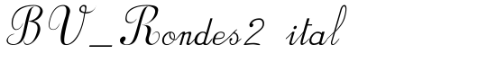 BV_Rondes2 ital - Download Thousands of Free Fonts at FontZone.net