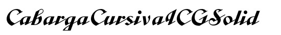 CabargaCursivaICGSolid - Download Thousands of Free Fonts at FontZone.net