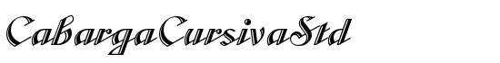 CabargaCursivaStd - Download Thousands of Free Fonts at FontZone.net
