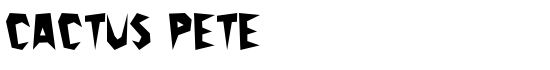 Cactus Pete - Download Thousands of Free Fonts at FontZone.net