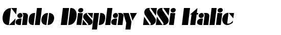 Cado Display SSi Italic - Download Thousands of Free Fonts at FontZone.net