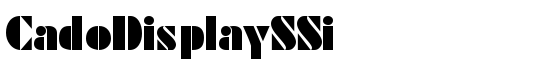 CadoDisplaySSi - Download Thousands of Free Fonts at FontZone.net