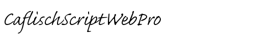 CaflischScriptWebPro - Download Thousands of Free Fonts at FontZone.net
