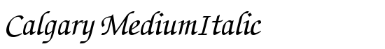 Calgary MediumItalic - Download Thousands of Free Fonts at FontZone.net