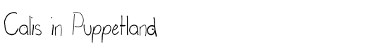 Calis in Puppetland - Download Thousands of Free Fonts at FontZone.net
