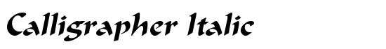 Calligrapher Italic - Download Thousands of Free Fonts at FontZone.net