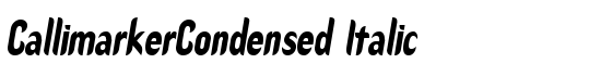 CallimarkerCondensed Italic - Download Thousands of Free Fonts at FontZone.net