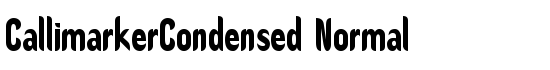 CallimarkerCondensed Normal - Download Thousands of Free Fonts at FontZone.net