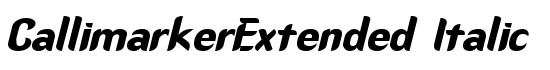 CallimarkerExtended Italic - Download Thousands of Free Fonts at FontZone.net