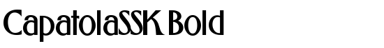 CapatolaSSK Bold - Download Thousands of Free Fonts at FontZone.net