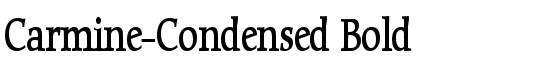 Carmine-Condensed Bold - Download Thousands of Free Fonts at FontZone.net