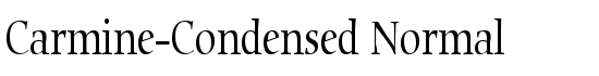 Carmine-Condensed Normal - Download Thousands of Free Fonts at FontZone.net