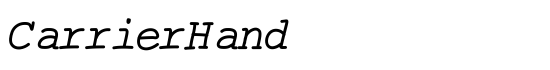 CarrierHand - Download Thousands of Free Fonts at FontZone.net