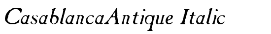 CasablancaAntique Italic - Download Thousands of Free Fonts at FontZone.net