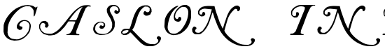 Caslon Initials - Download Thousands of Free Fonts at FontZone.net