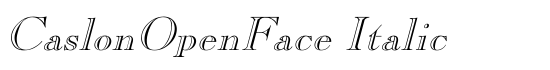 CaslonOpenFace Italic - Download Thousands of Free Fonts at FontZone.net