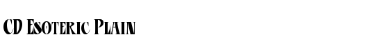 CD Esoteric Plain - Download Thousands of Free Fonts at FontZone.net