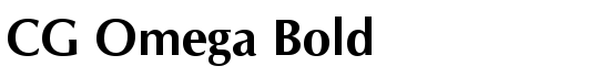 CG Omega Bold - Download Thousands of Free Fonts at FontZone.net