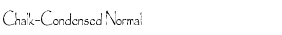 Chalk-Condensed Normal - Download Thousands of Free Fonts at FontZone.net