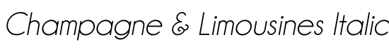 Champagne & Limousines Italic - Download Thousands of Free Fonts at FontZone.net