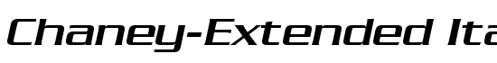 Chaney-Extended Italic - Download Thousands of Free Fonts at FontZone.net