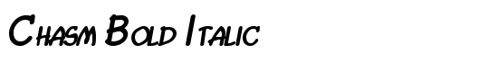 Chasm Bold Italic - Download Thousands of Free Fonts at FontZone.net