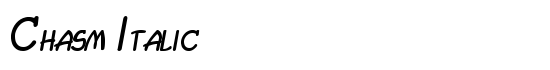 Chasm Italic - Download Thousands of Free Fonts at FontZone.net