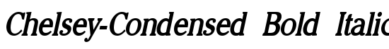 Chelsey-Condensed Bold Italic - Download Thousands of Free Fonts at FontZone.net
