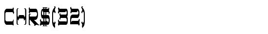 CHR$(32) - Download Thousands of Free Fonts at FontZone.net