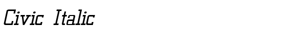 Civic Italic - Download Thousands of Free Fonts at FontZone.net