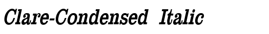 Clare-Condensed Italic - Download Thousands of Free Fonts at FontZone.net