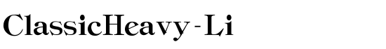ClassicHeavy-Li - Download Thousands of Free Fonts at FontZone.net