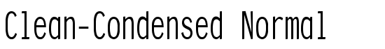 Clean-Condensed Normal - Download Thousands of Free Fonts at FontZone.net