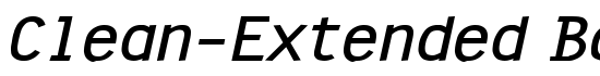Clean-Extended Bold Italic - Download Thousands of Free Fonts at FontZone.net