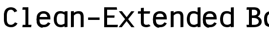 Clean-Extended Bold - Download Thousands of Free Fonts at FontZone.net