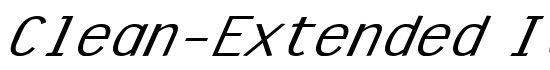 Clean-Extended Italic - Download Thousands of Free Fonts at FontZone.net
