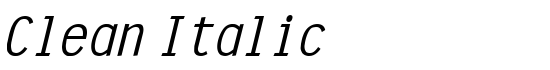 Clean Italic - Download Thousands of Free Fonts at FontZone.net