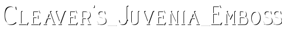Cleaver's_Juvenia_Embossed - Download Thousands of Free Fonts at FontZone.net