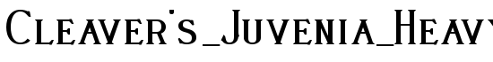 Cleaver's_Juvenia_Heavy - Download Thousands of Free Fonts at FontZone.net